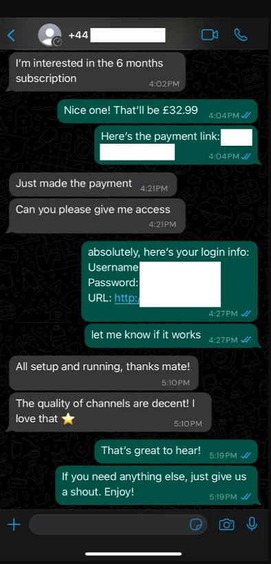 IPTV UK service logo for streaming live TV channels online