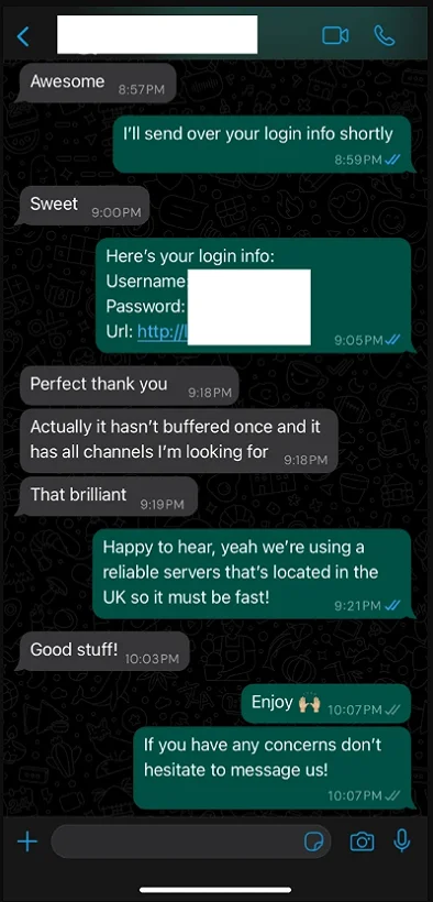 IPTV UK service logo for streaming live TV channels online