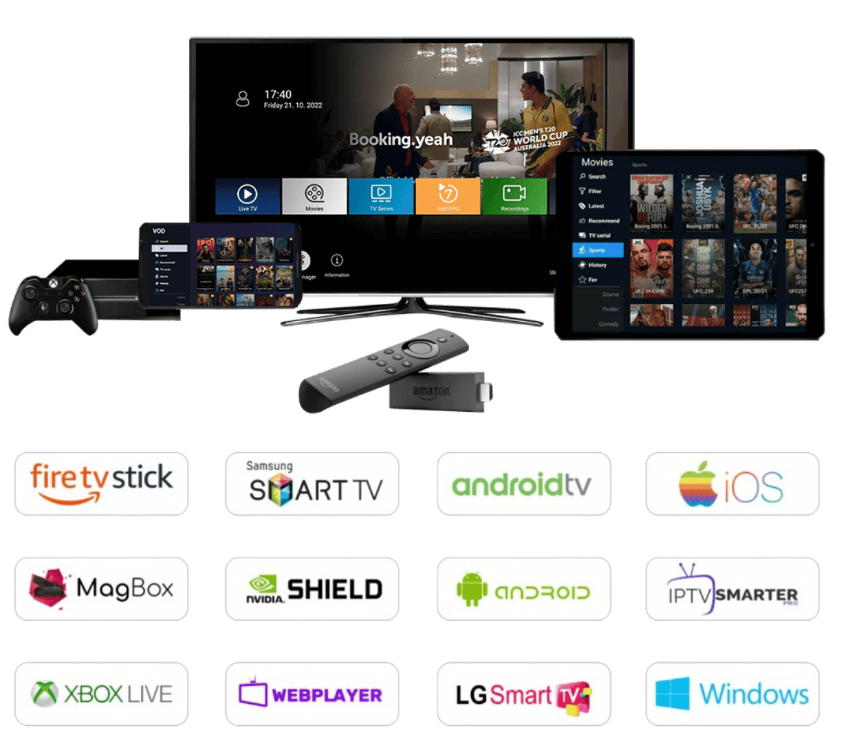 IPTV UK service logo for streaming live TV channels online